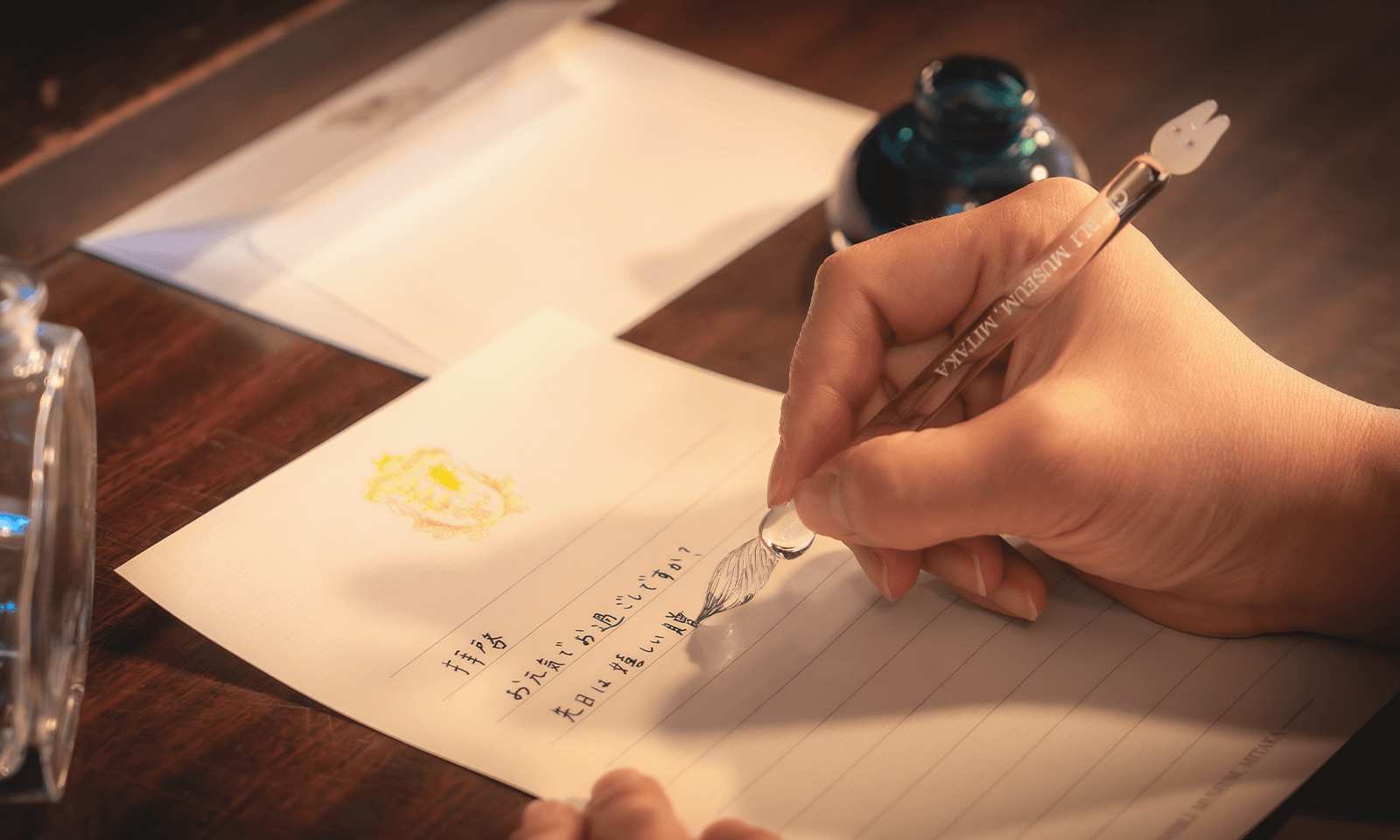 三鷹の森ジブリ美術館 ガラスペン カルシファー 三鷹の森ジブリ美術館 ガラスペン カルシファー - メルカリ