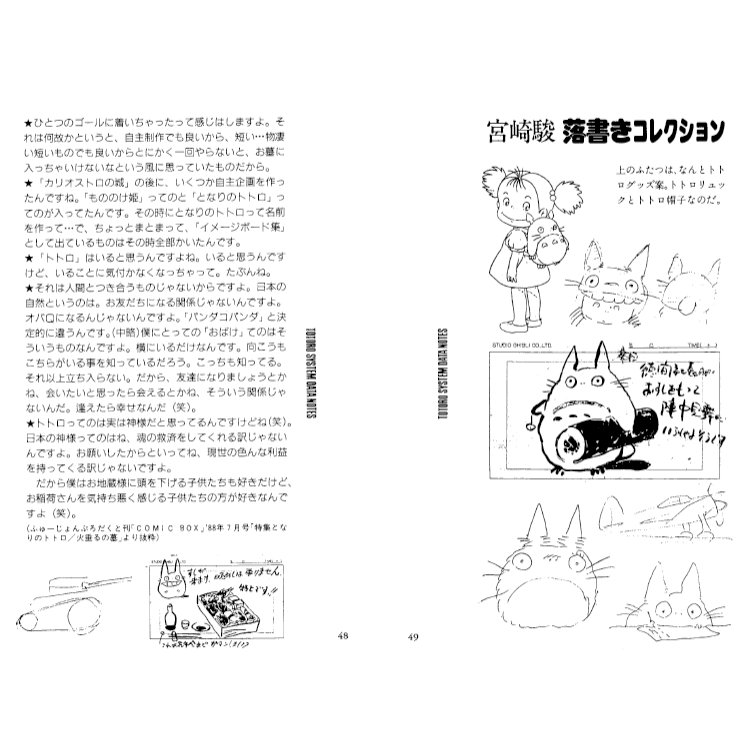SYSTEM DATA NOTES・クリアファイルセット となりのトトロ｜三鷹の森 