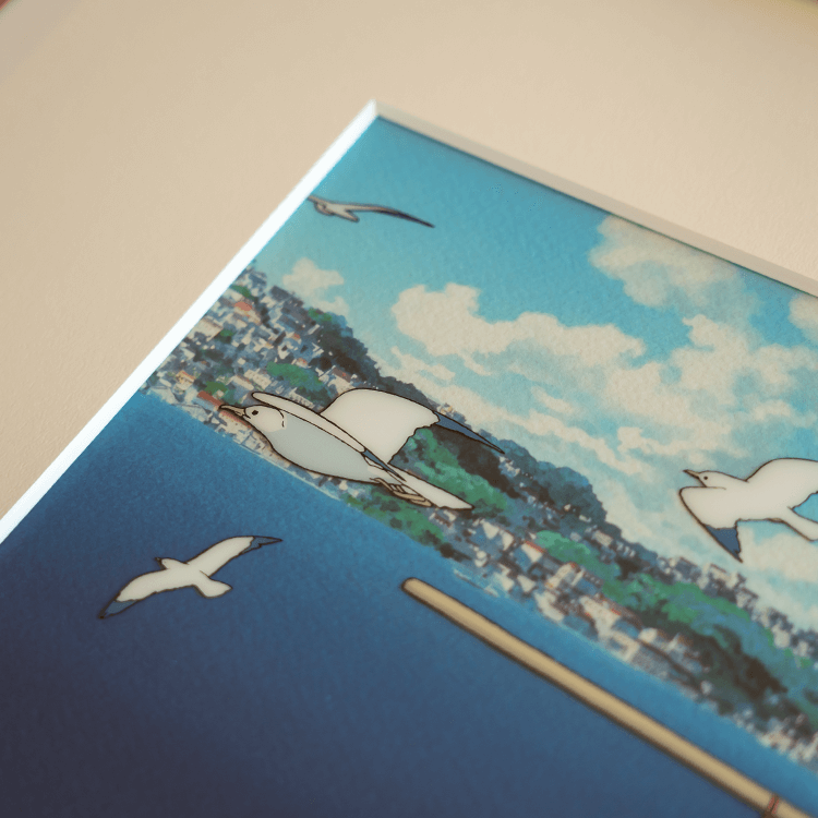 ART OF GHIBLI 魔女の宅急便 セルセットアップ 「海に浮かぶ街」｜三鷹 