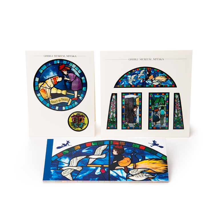 ジブリ美術館限定 ステンドグラス窓飾り「風を追って」キツネリス