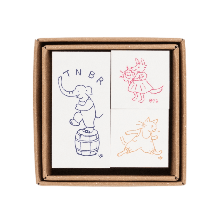 山脇百合子の仕事部屋』展 木製スタンプ3個セット｜三鷹の森ジブリ