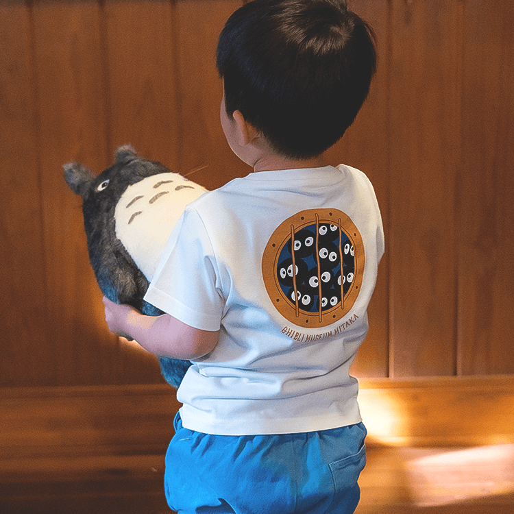 ジブリ美術館オリジナル Ｔシャツ クロスケ潜水窓 Kids バナナクリーム 90
