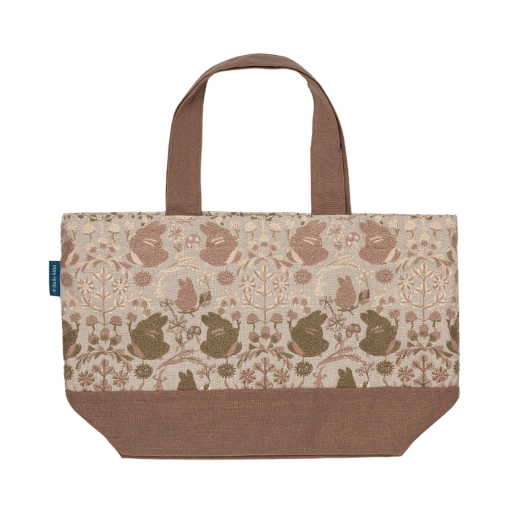 ジブリ美術館オリジナル 刺繍ランチトート 「森の中で」 ベージュ