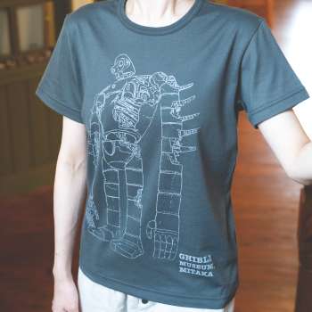 ジブリ美術館オリジナル Tシャツ 屋上ロボット兵 グレー