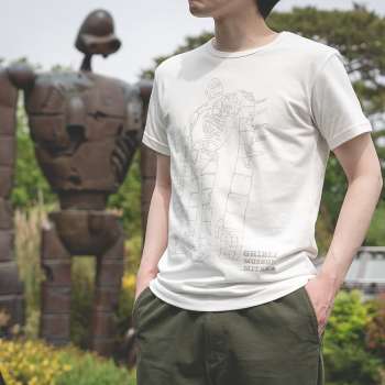 ジブリ美術館オリジナル Tシャツ 屋上ロボット兵 ホワイト