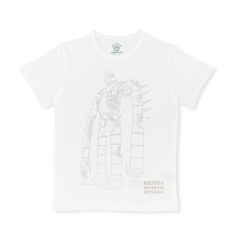 ジブリ美術館オリジナル Tシャツ 屋上ロボット兵 ホワイト｜三鷹の森