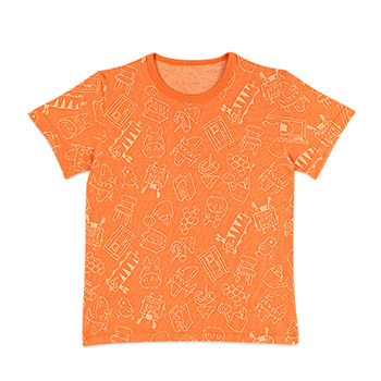 ジブリ美術館オリジナル Ｔシャツ ジャガード「ムゼオキャラクター」オレンジ