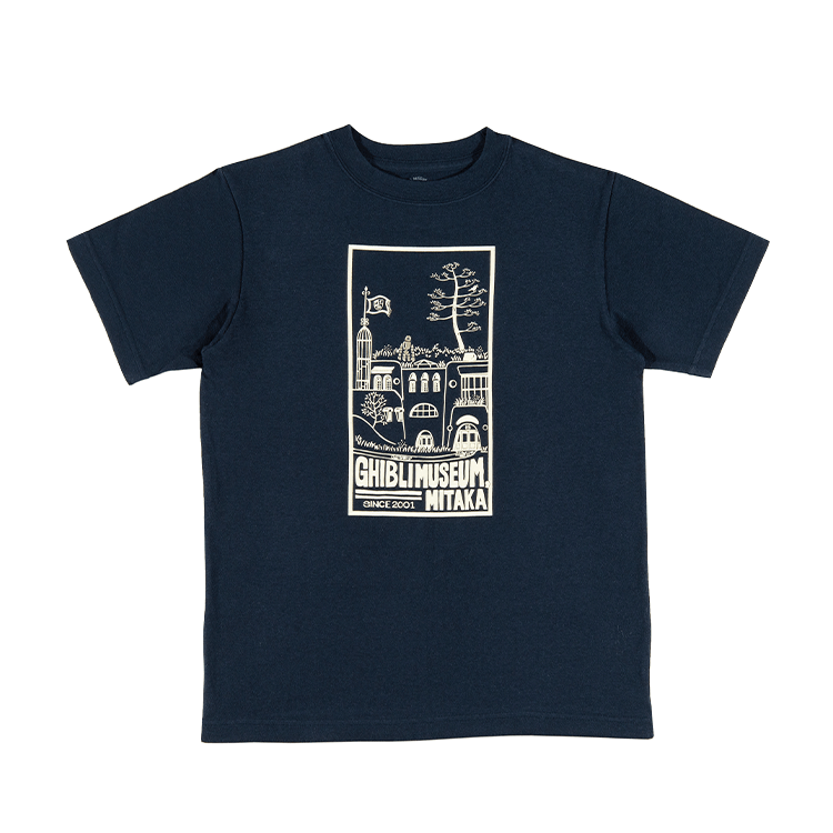 ジブリ美術館オリジナル Tシャツ ジブリミュージアムミタカ 紺｜三鷹