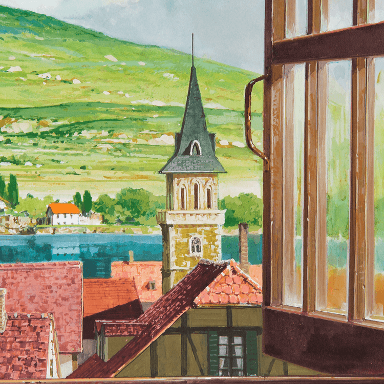 ジブリ美術館オリジナル 壁窓 「ハウルが来る町」 ｜三鷹の森ジブリ  