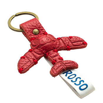 ジブリ美術館オリジナル革のキーホルダー 紅の豚ポルコロッソ