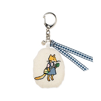 『山脇百合子の仕事部屋』展 刺繡キーホルダー きつね